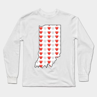 Indiana Heart Emojis Long Sleeve T-Shirt